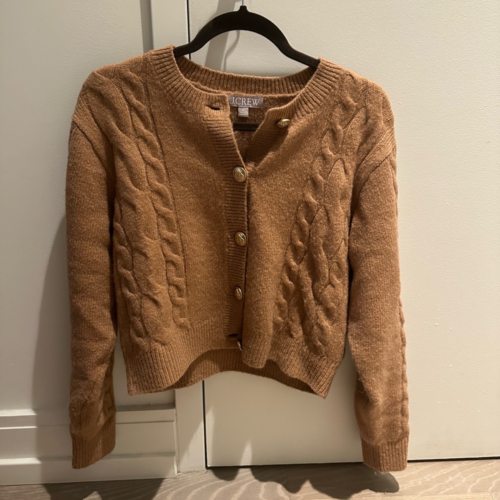 J. Crew Women's Button-Up Cable Cardigan - Tan